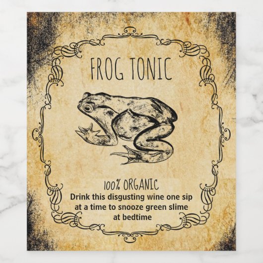 Étiquette Pour Bouteilles De Vin Halloween apothecaire vintage (Étiquettes simples)