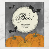 Étiquette Pour Bouteilles De Vin Halloween Client Élégant (Étiquettes simples)