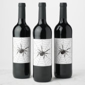 Étiquette Pour Bouteilles De Vin Halloween déplaisante Spider Web (Bouteilles)