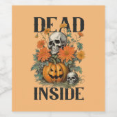 Étiquette Pour Bouteilles De Vin Halloween éffrayant et Citrouille (Étiquettes simples)