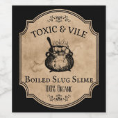 Étiquette Pour Bouteilles De Vin halloween fête apothecaire potion décor cauldron (Étiquettes simples)
