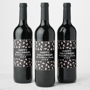 Étiquette Pour Bouteilles De Vin Halloween Fête des adultes Ghost Personnalisé