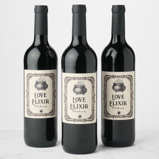 Étiquette Pour Bouteilles De Vin Halloween Love elixir Boissons Éffrayant (Bouteilles)