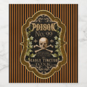 Étiquette Pour Bouteilles De Vin Halloween Poison Skull Apothecary (Étiquettes simples)