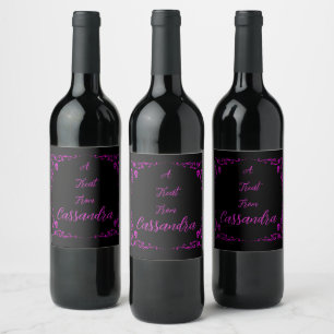 Étiquette Pour Bouteilles De Vin Halloween Poison violet Personnalisé