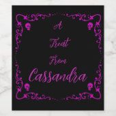 Étiquette Pour Bouteilles De Vin Halloween Poison violet Personnalisé (Étiquettes simples)