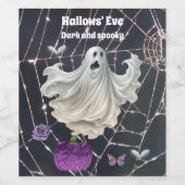 Étiquette Pour Bouteilles De Vin Halloween sombre et Éffrayant (Étiquettes simples)