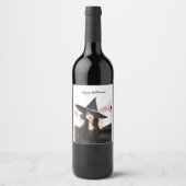 Étiquette Pour Bouteilles De Vin halloween, sorcière (Devant)