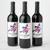 Étiquette Pour Bouteilles De Vin Halloween Witch Wine Party (Bouteilles)