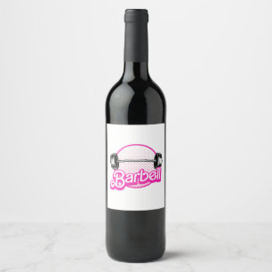 Étiquette Pour Bouteilles De Vin Haltère - rose