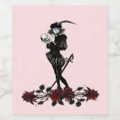 Étiquette Pour Bouteilles De Vin Hamlet rose (Étiquettes simples)