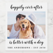 Étiquette Pour Bouteilles De Vin Happily Ever After Photo Wedding (Étiquettes simples)