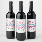 Étiquette Pour Bouteilles De Vin Happy Birthday (Bouteilles)