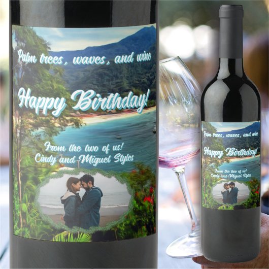 Étiquette Pour Bouteilles De Vin Happy Birthday 0828