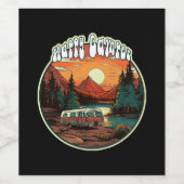 Étiquette Pour Bouteilles De Vin Happy Camper (Étiquettes simples)