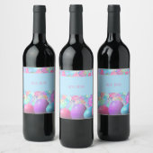 ÉTIQUETTE POUR BOUTEILLES DE VIN HAPPY EASTER (Bouteilles)