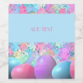 ÉTIQUETTE POUR BOUTEILLES DE VIN HAPPY EASTER (Étiquettes simples)