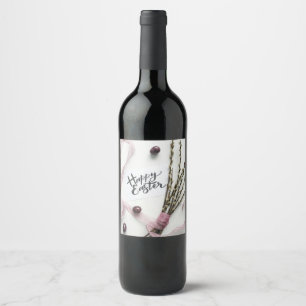ÉTIQUETTE POUR BOUTEILLES DE VIN HAPPY EASTER