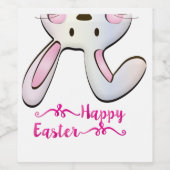 ÉTIQUETTE POUR BOUTEILLES DE VIN HAPPY EASTER (Étiquettes simples)