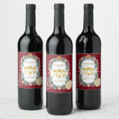 Étiquette Pour Bouteilles De Vin Happy Passover Holiday Kosher Pesach Seder (Bouteilles)