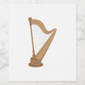 Étiquette Pour Bouteilles De Vin Harpe debout (Étiquettes simples)