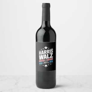 Étiquette Pour Bouteilles De Vin Harris Valse 2024 Kamala Harris Tim Valse 2024