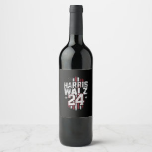 Étiquette Pour Bouteilles De Vin Harris Walz 2024 Kamala Harris 2024 Tim Walz 2024