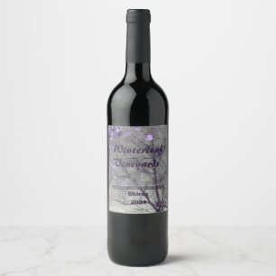 Étiquette Pour Bouteilles De Vin Haut Lavande "Winterleaf", Ensemble de 6 Étiquette