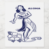 Étiquette Pour Bouteilles De Vin Hawaii Aloha (Étiquettes simples)