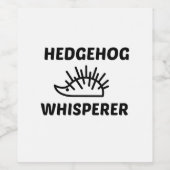 ÉTIQUETTE POUR BOUTEILLES DE VIN HEDGEHOG WHISPERER (Étiquettes simples)