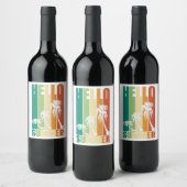 ÉTIQUETTE POUR BOUTEILLES DE VIN HELLO SUMMER (Bouteilles)