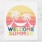 ÉTIQUETTE POUR BOUTEILLES DE VIN HELLO SUMMER (Étiquettes simples)