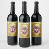 Étiquette Pour Bouteilles De Vin Hereford Girly Cow Galentines Day (Bouteilles)