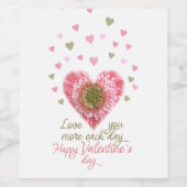 Étiquette Pour Bouteilles De Vin Heureuse Sainte-Valentin (Étiquettes simples)