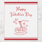 Étiquette Pour Bouteilles De Vin Heureuse Sainte-Valentin simple qui est plus rouge (Étiquettes simples)