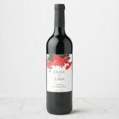 Étiquette Pour Bouteilles De Vin Hibiscus flower Wine Bottle Label  (Devant)