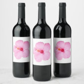 Étiquette Pour Bouteilles De Vin Hibiscus rose Fleur tropicale (Bouteilles)