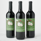 Étiquette Pour Bouteilles De Vin Hibou Noël mignon Enfants (Bouteilles)