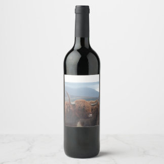 Étiquette Pour Bouteilles De Vin Highland Cow