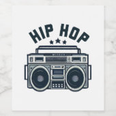 Étiquette Pour Bouteilles De Vin Hip hop (Étiquettes simples)