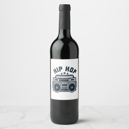 Étiquette Pour Bouteilles De Vin Hip hop (Devant)
