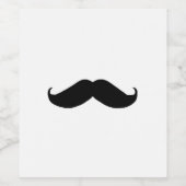 Étiquette Pour Bouteilles De Vin Hipster Mustache (Étiquettes simples)