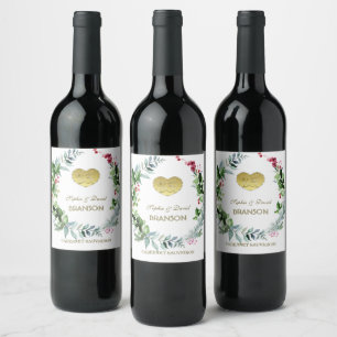 Étiquette Pour Bouteilles De Vin Hiver 50e anniversaire de Mariage Nous le faisons