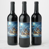 Étiquette Pour Bouteilles De Vin Hiver/Père Noël/Noël/Neige (Bouteilles)