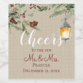 Étiquette Pour Bouteilles De Vin Hivers simples |Bravo | M. & Mme | Noël (Étiquettes simples)