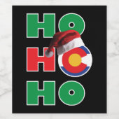 Étiquette Pour Bouteilles De Vin Ho Ho Ho Colorado (Étiquettes simples)