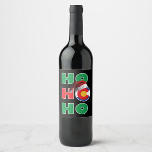Étiquette Pour Bouteilles De Vin Ho Ho Ho Colorado