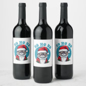 Étiquette Pour Bouteilles De Vin Ho ho non - drôle de chat grumpy santa (Bouteilles)