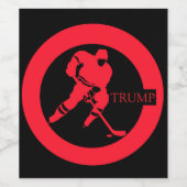 ÉTIQUETTE POUR BOUTEILLES DE VIN HOCKEY (Étiquettes simples)