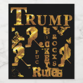 Étiquette Pour Bouteilles De Vin Hockey (Étiquettes simples)